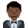 man in tuxedo, dark skin tone